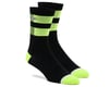 100% Flow Socks (Black/Fluo Yellow) (L/XL)