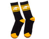 Animal Crew Socks (High) (Black/Yellow) (One Size Fits Most)