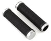 Answer Flangeless Lock-On Grips (Black/Polished) (Pair) (135mm)