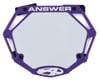 Answer 3D BMX Number Plate (Purple) (Mini)