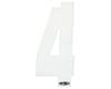 Answer 4" Number Plate Stickers (White) (4)