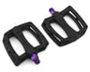 Colony Fantastic Plastic Pedals (Black/Purple) (Pair) (9/16")