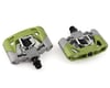 Image 1 for Crankbrothers Mallet 2 Pedals (Raw/Green w/ Black Spring)
