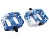Demolition Trooper Plastic Pedals (White/Blue Swirl) (Pair) (9/16")