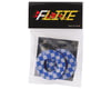 Image 2 for Flite BMX MX Grip Donuts Anodized Checkers (Blue/Chrome) (Pair)