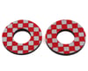 Flite BMX MX Grip Donuts Anodized Checkers (Red/Chrome) (Pair)
