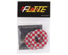 Image 2 for Flite BMX MX Grip Donuts Anodized Checkers (Red/Chrome) (Pair)