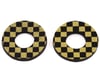 Flite BMX MX Grip Donuts Anodized Checkers (Black/Gold) (Pair)