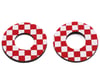Flite BMX MX Grip Checker Donuts (Red/White) (Pair)