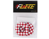 Image 2 for Flite BMX MX Grip Checker Donuts (Red/White) (Pair)