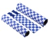 Image 1 for Flite Classic Checkers BMX Pad Set (Blue/White) (Wide Bar)
