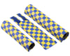 Image 1 for Flite Classic Checkers BMX Pad Set (Yellow/Blue)