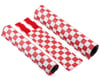 Image 1 for Flite Classic Checkers BMX Pad Set (Red/White) (Wide Bar)