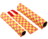 Flite Classic Checkers BMX Pad Set (Yellow/Red) (Wide Bar)