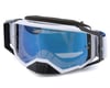 Image 1 for Fly Racing Zone Pro Goggles (White/Blue) (Sky Blue Mirror/Smoke Lens) (w/ Post)