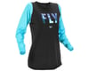 Image 1 for Fly Racing Women's Lite Jersey (Black/Aqua) (L)