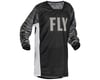 Fly Racing Youth Kinetic Mesh Jersey (Black/White/Grey) (Youth M)