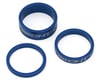 Insight Alloy Headset Spacers (Blue) (3mm/5mm/10mm) (1")