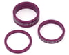 Insight Alloy Headset Spacers (Purple) (3mm/5mm/10mm) (1")