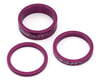 Insight Alloy Headset Spacers (Purple) (3mm/5mm/10mm) (1-1/8")