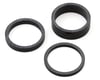 Image 1 for MCS Carbon Headset Spacer Kit (Black) (3 Pack) (1-1/8")