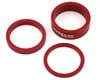 Image 1 for MCS Aluminum Headset Spacer Kit (Red) (3 Pack) (1-1/8")