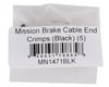 Image 2 for Mission Brake Cable End Crimps (Black) (5)