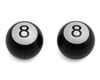 MotoKing 8-Ball Alloy Valve Caps (Schrader) (Black)
