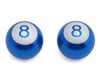 MotoKing 8-Ball Alloy Valve Caps (Schrader) (Blue)