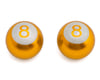 Image 1 for MotoKing 8-Ball Alloy Valve Caps (Schrader) (Gold)