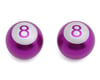MotoKing 8-Ball Alloy Valve Caps (Schrader) (Purple)