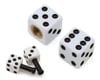 MotoKing Retro Dice Schrader Valve Caps and Cable Tips Kit (White)