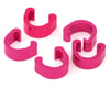 MotoKing Alloy Brake Cable/Hose Frame Clips (Pink) (5)