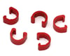 MotoKing Alloy Brake Cable/Hose Frame Clips (Red) (5)