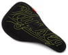 Image 1 for Odyssey Big Stitch Pivotal Seat (Slim) (Black Denim/Fluorescent Yellow)