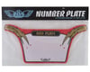 Image 2 for SE Racing Rad Number Plate (Red/Gold)