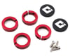 Image 2 for Tangent Mini Lock-On Flanged Grips (Black/Red) (100mm)