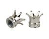 Image 1 for Trik Topz "Crown" Schrader Valve Stem Caps (Chrome) (2)