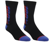 100% Rhythm Merino Wool Socks (Black/Blue) | product-related