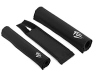 Flite 80's Logo BMX Pad Set (Black) (Wide Bar) | product-related