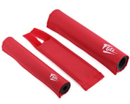 Flite 80's Logo BMX Pad Set (Red) (Wide Bar) | product-related