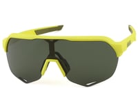 100% S2 Sunglasses (Soft Tact Banana) (Grey Green Lens)