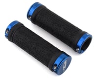 Answer Flangeless Lock-On Grips (Black/Blue) (Pair)
