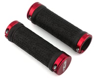 Answer Flangeless Lock-On Grips (Black/Red) (Pair)