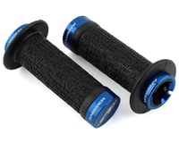 Answer Flange Lock-On Grips (Black/Blue) (Pair)