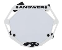 Answer 3D BMX Number Plate (White)