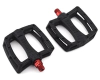 Colony Fantastic Plastic Pedals (Black/Red) (Pair) (9/16")