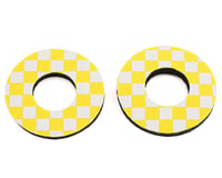 Flite BMX MX Grip Checker Donuts (Yellow/White) (Pair)