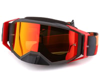 Fly Racing Zone Pro Goggles (Grey/Red) (Red Mirror/Amber Lens) (w/ Post)