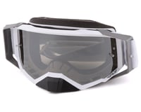 Fly Racing Zone Pro Goggles (White/Grey) (Silver Mirror/Smoke Lens) (w/ Post)